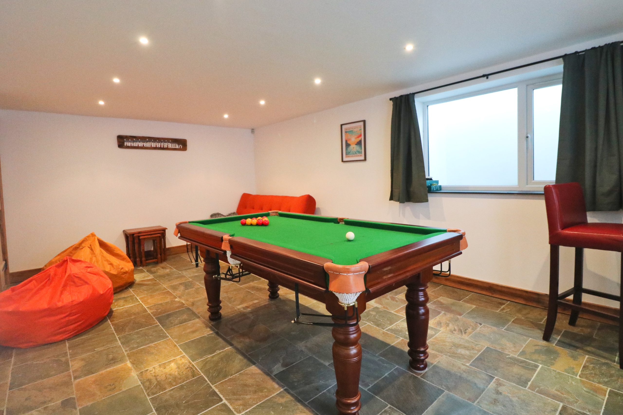 games room with bean bags